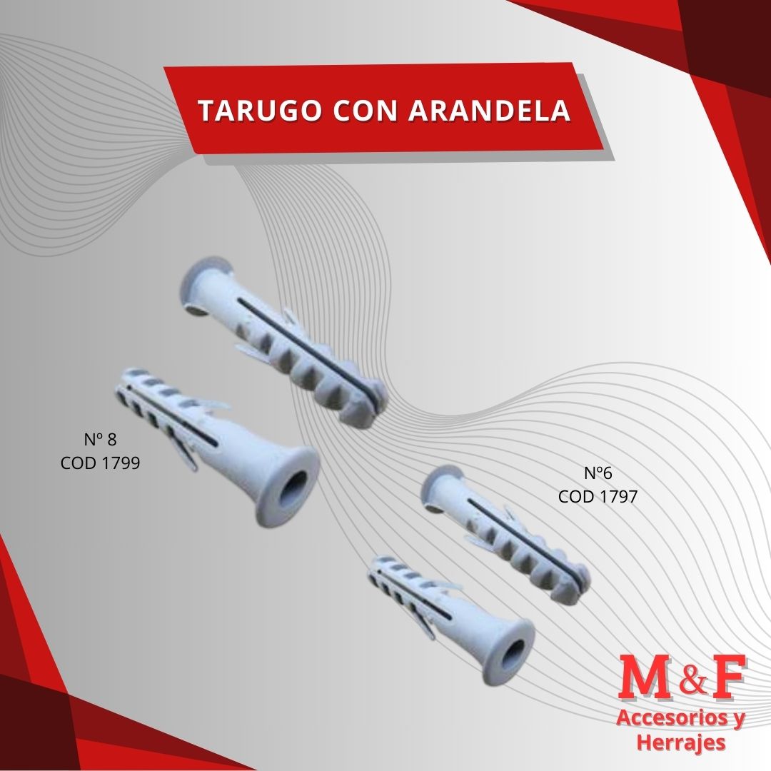 Tarugo Plastico con Tope 6 mm